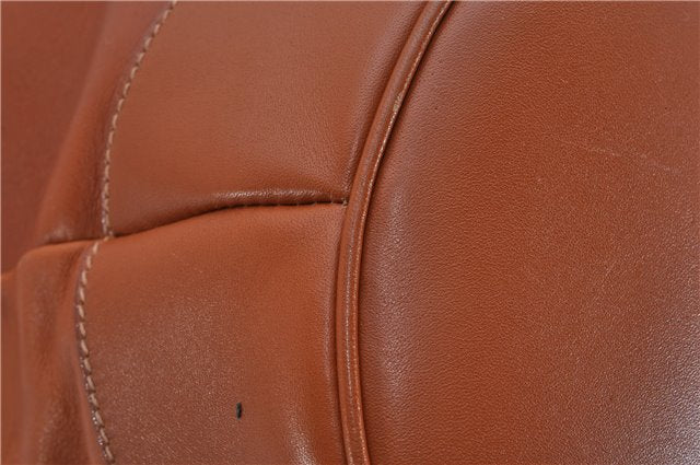 Authentic GUCCI Vintage Shoulder Bag Leather Brown 5054F