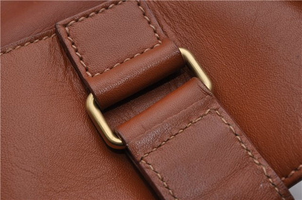 Authentic GUCCI Vintage Shoulder Bag Leather Brown 5054F