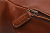 Authentic GUCCI Vintage Shoulder Bag Leather Brown 5054F