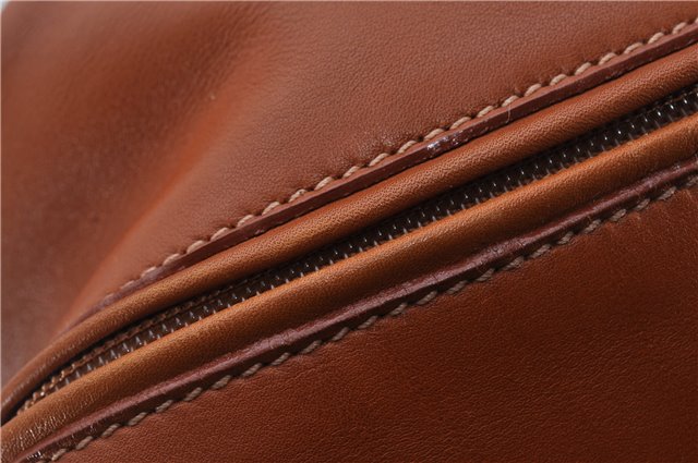 Authentic GUCCI Vintage Shoulder Bag Leather Brown 5054F