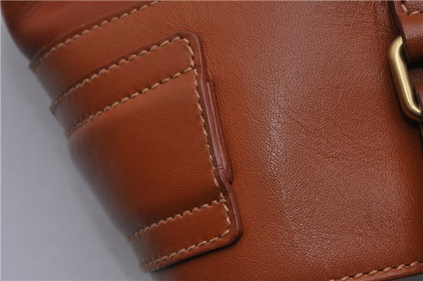 Authentic GUCCI Vintage Shoulder Bag Leather Brown 5054F