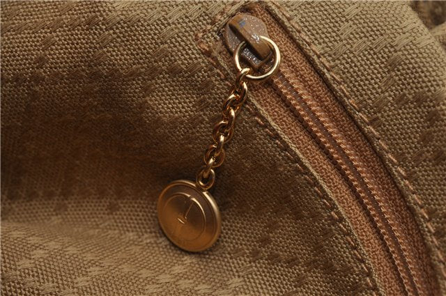 Authentic GUCCI Vintage Shoulder Bag Leather Brown 5054F