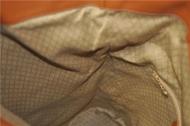 Authentic GUCCI Vintage Shoulder Bag Leather Brown 5054F