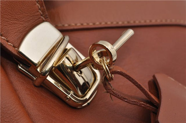 Authentic GUCCI Vintage Shoulder Bag Leather Brown 5054F