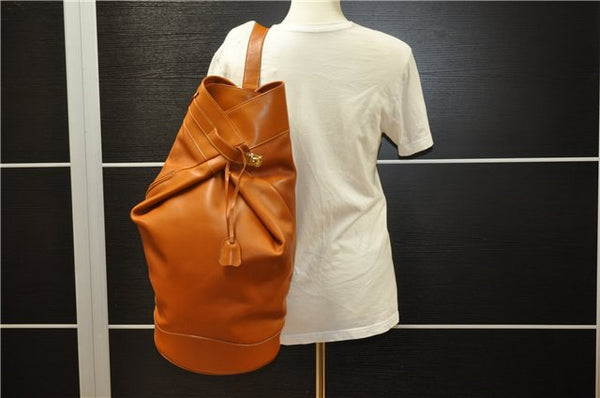 Authentic GUCCI Vintage Shoulder Bag Leather Brown 5054F