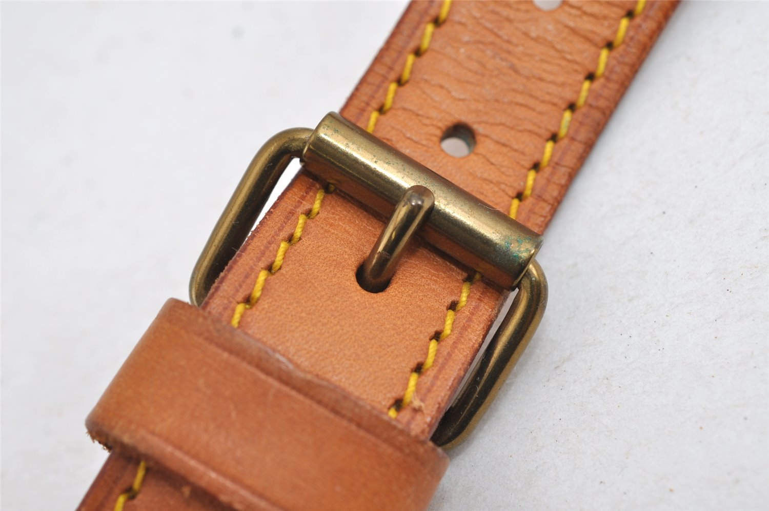 Authentic Louis Vuitton Leather Shoulder Strap Beige 35.8-42.9