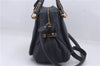 Authentic Chloe Paraty 2Way Shoulder Hand Bag Navy Blue 5056D