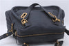 Authentic Chloe Paraty 2Way Shoulder Hand Bag Navy Blue 5056D