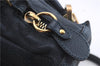 Authentic Chloe Paraty 2Way Shoulder Hand Bag Navy Blue 5056D