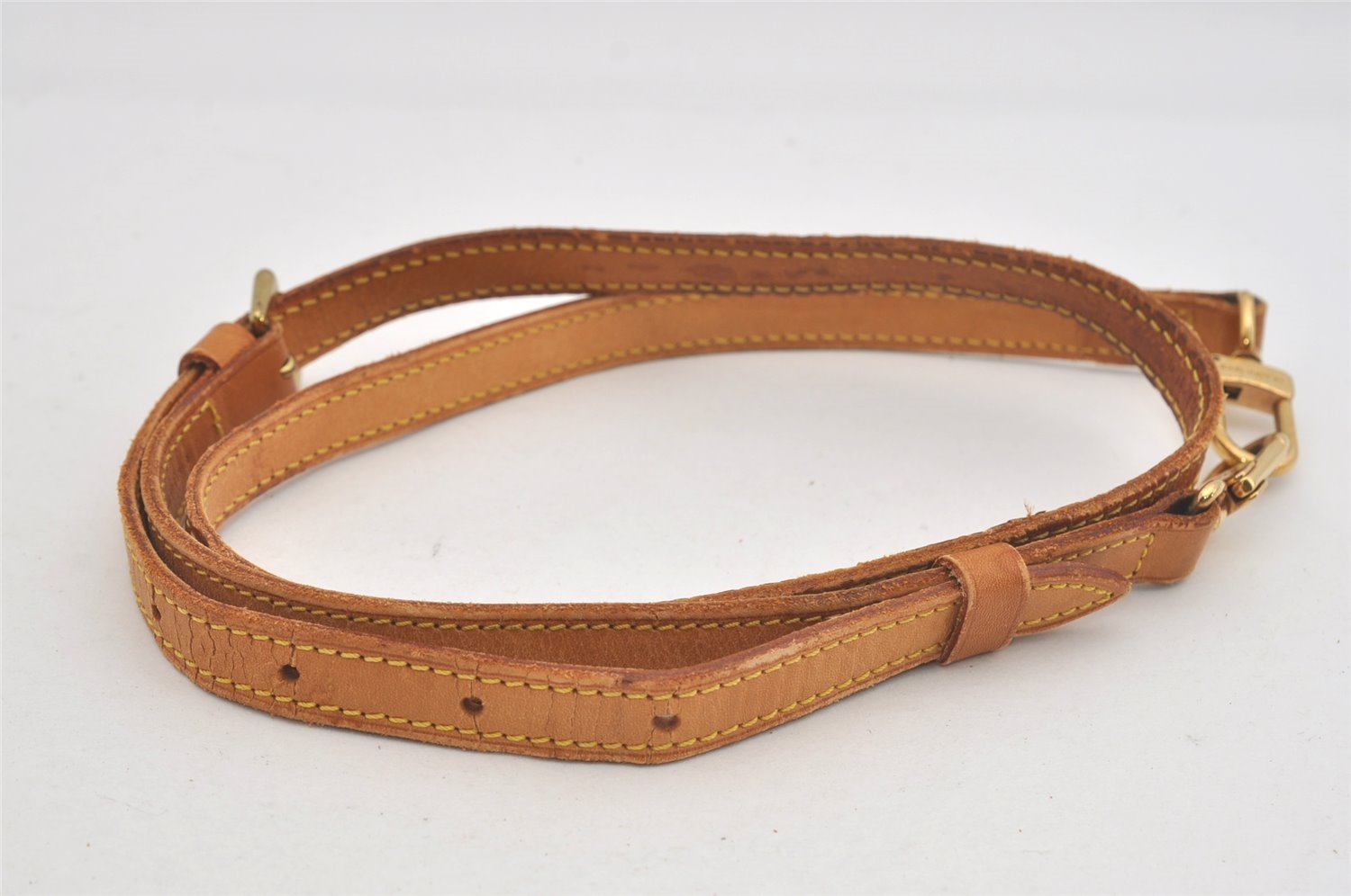 Authentic Louis Vuitton Leather Shoulder Strap Beige 39.4-46.9