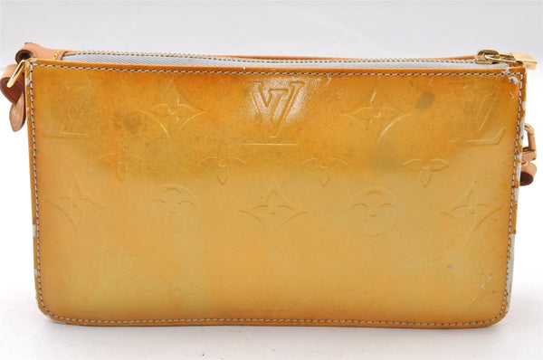 Authentic Louis Vuitton Vernis Lexington Hand Bag Pouch Yellow M91056 LV 5057I
