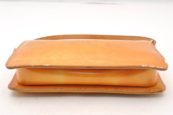 Authentic Louis Vuitton Vernis Lexington Hand Bag Pouch Yellow M91056 LV 5057I