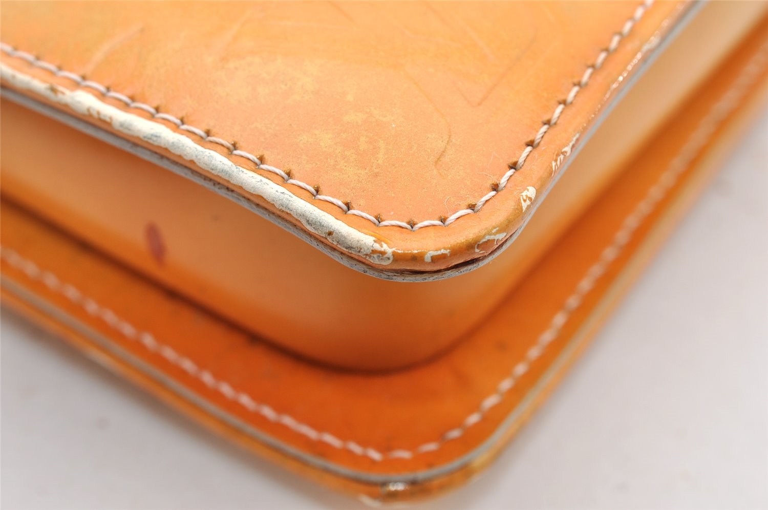 Authentic Louis Vuitton Vernis Lexington Hand Bag Pouch Yellow M91056 LV 5057I