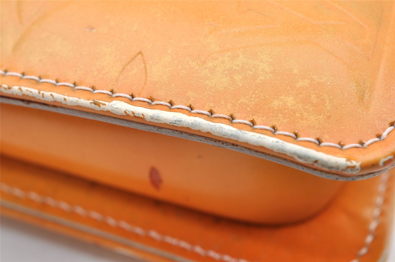 Authentic Louis Vuitton Vernis Lexington Hand Bag Pouch Yellow M91056 LV 5057I