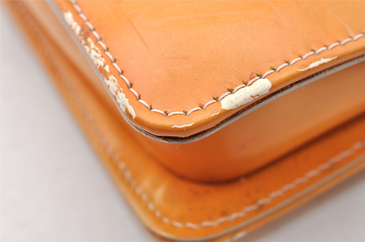 Authentic Louis Vuitton Vernis Lexington Hand Bag Pouch Yellow M91056 LV 5057I