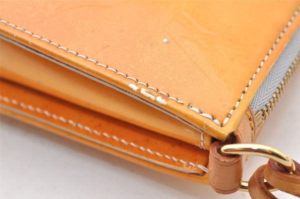 Authentic Louis Vuitton Vernis Lexington Hand Bag Pouch Yellow M91056 LV 5057I