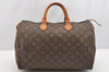 Authentic Louis Vuitton Monogram Speedy 35 Hand Boston Bag M41524 LV 5058I