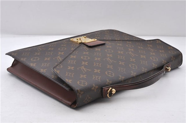 Auth LOUIS VUITTON Monogram Porte Documents Bandouliere M53338 Briefcase 5060C