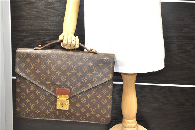 Auth LOUIS VUITTON Monogram Porte Documents Bandouliere M53338 Briefcase 5060C