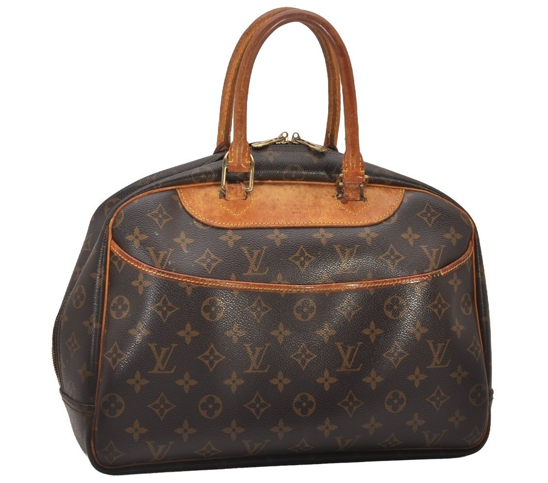 Authentic Louis Vuitton Monogram Deauville Hand Bag M47270 LV Junk 5063I