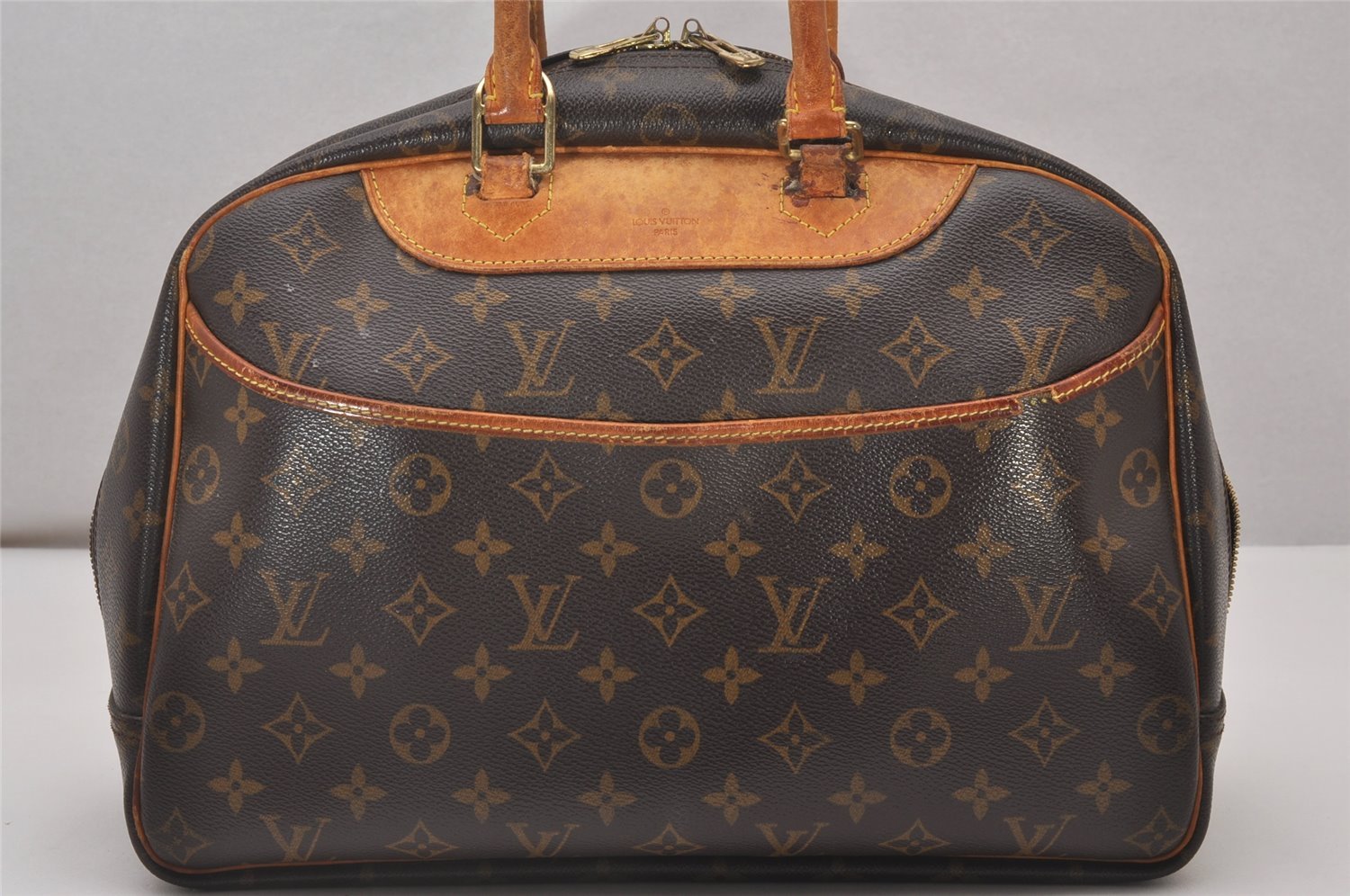 Authentic Louis Vuitton Monogram Deauville Hand Bag M47270 LV Junk 5063I