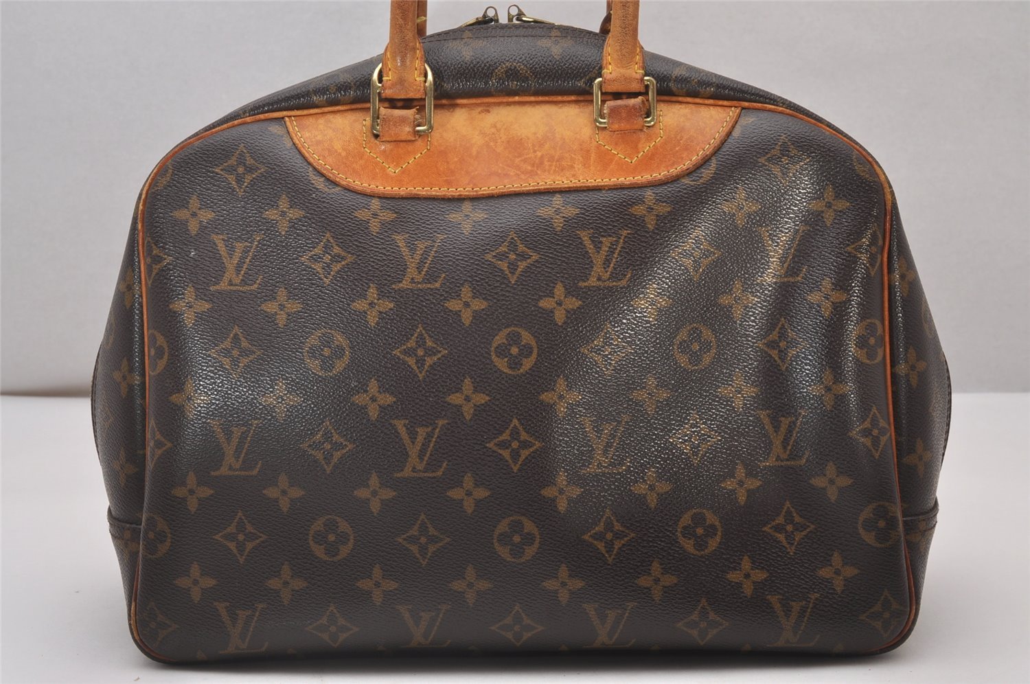 Authentic Louis Vuitton Monogram Deauville Hand Bag M47270 LV Junk 5063I