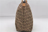 Authentic FENDI Zucchino Shoulder Tote Bag Canvas Leather Brown 5064D