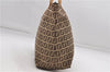 Authentic FENDI Zucchino Shoulder Tote Bag Canvas Leather Brown 5064D