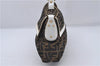 Authentic FENDI Zucca Shoulder Hand Bag Canvas Leather Brown White 5065D