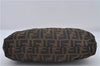 Authentic FENDI Zucca Shoulder Hand Bag Canvas Leather Brown White 5065D