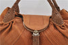 Authentic FENDI Spy Bag Shoulder Hand Bag Leather Brown 5067D