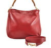 Authentic GUCCI Bamboo 2Way Shoulder Hand Bag Purse Leather Red Junk 5067I
