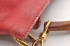 Authentic GUCCI Bamboo 2Way Shoulder Hand Bag Purse Leather Red Junk 5067I