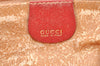 Authentic GUCCI Bamboo 2Way Shoulder Hand Bag Purse Leather Red Junk 5067I