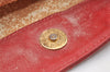 Authentic GUCCI Bamboo 2Way Shoulder Hand Bag Purse Leather Red Junk 5067I