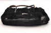 Authentic FENDI Vintage Shoulder Tote Bag Purse Fur Leather Black 5068I