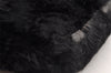 Authentic FENDI Vintage Shoulder Tote Bag Purse Fur Leather Black 5068I