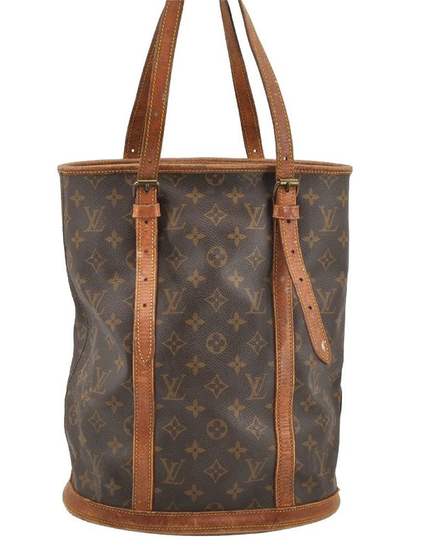Authentic Louis Vuitton Monogram Bucket GM Shoulder Bag Old Model Junk 5069I