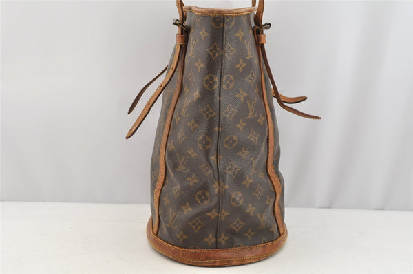 Authentic Louis Vuitton Monogram Bucket GM Shoulder Bag Old Model Junk 5069I