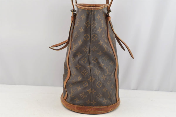 Authentic Louis Vuitton Monogram Bucket GM Shoulder Bag Old Model Junk 5069I