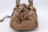 Authentic Chloe Paddington Leather Shoulder Hand Bag Beige 5070D