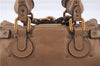 Authentic Chloe Paddington Leather Shoulder Hand Bag Beige 5070D