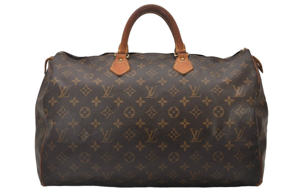 Authentic Louis Vuitton Monogram Speedy 40 Hand Boston Bag M41522 LV Junk 5070I