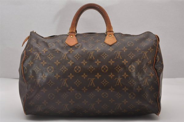 Authentic Louis Vuitton Monogram Speedy 40 Hand Boston Bag M41522 LV Junk 5070I