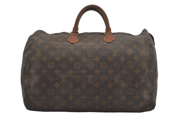 Authentic Louis Vuitton Monogram Speedy 40 Hand Boston Bag M41522 LV Junk 5071I