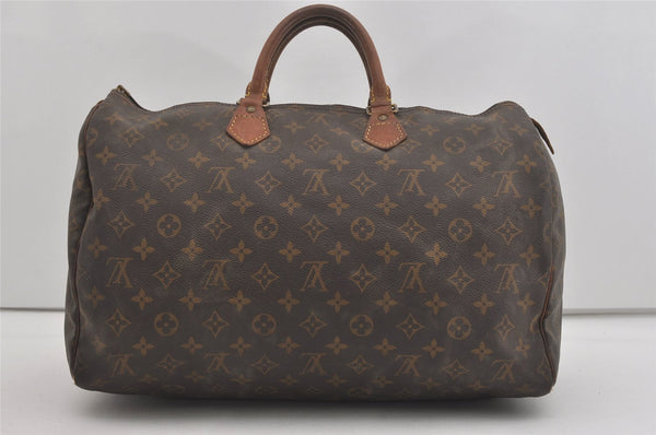 Authentic Louis Vuitton Monogram Speedy 40 Hand Boston Bag M41522 LV Junk 5071I