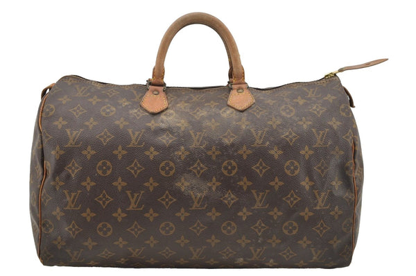 Authentic Louis Vuitton Monogram Speedy 40 Hand Boston Bag M41522 LV 5072I