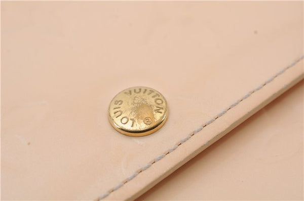 Authentic LOUIS VUITTON Vernis Portefeuille Sarah Wallet Beige M91522 LV 5073C