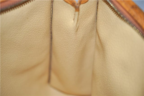 Authentic MCM Vintage Visetos Leather Clutch Hand Bag Purse Brown 5073E