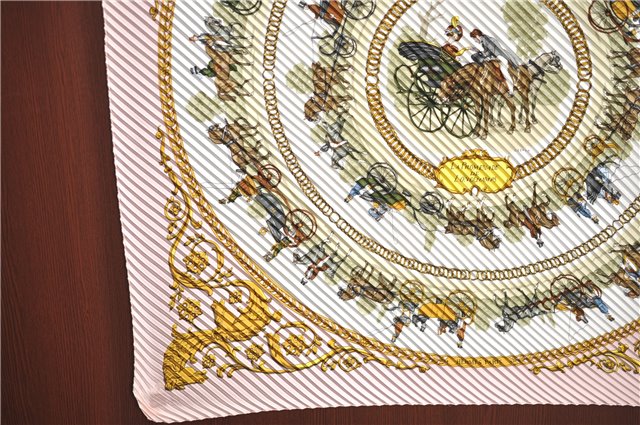Authentic HERMES Pleats Scarf 